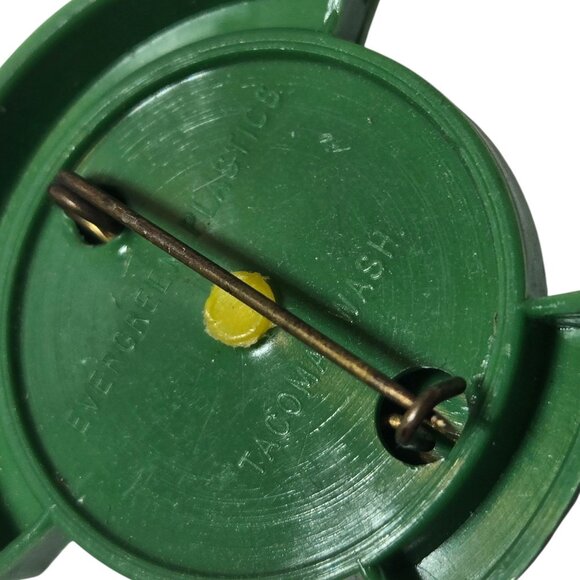 Vintage 1959 Daffodil Festival Pin Puyallup Washington Brooch Yellow Green - Picture 4 of 16